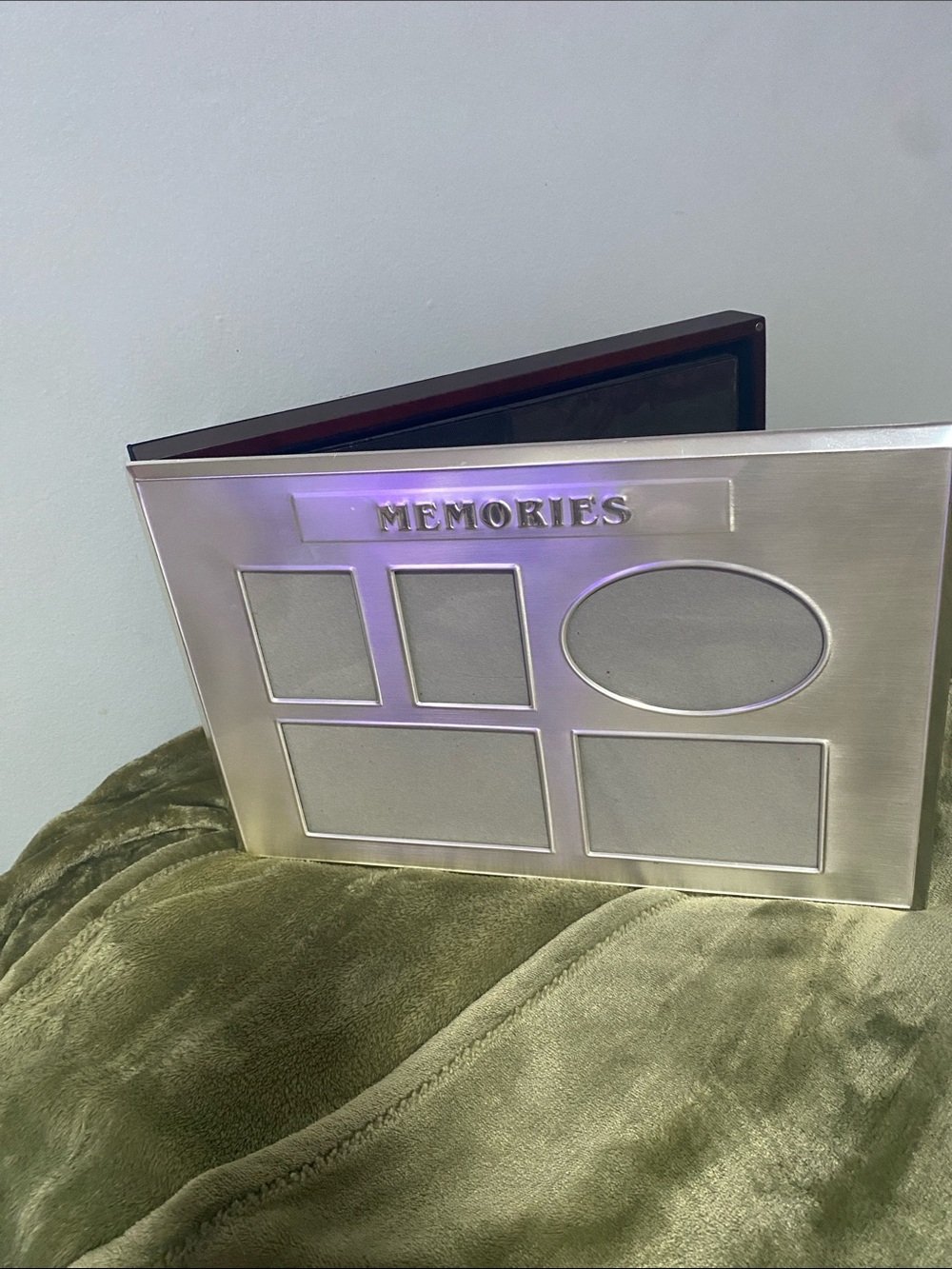 Silver "Memories" Multi-Opening Photo Frame Album